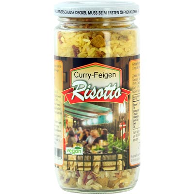 Risotto 'Curry-Feige'  Risottomischung   Vegan  hausgemacht BARRIQUE-Feine Manufaktur Niedersachsen Deutschland 270g-Glas