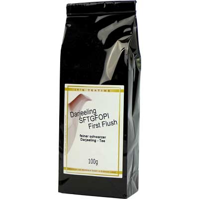 Tee schwarz Darjeeling Sungma  SFTGFOPI  Bio Vegan  BARRIQUE-Feine Manufaktur Darjeeling Indien 100g-Pack