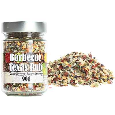 Barbecue Texas Rub  in Nachfüllglas  Bio Vegan  BARRIQUE-Feine Manufaktur Hamburg Deutschland 100g-Glas