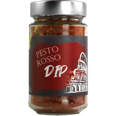 Pesto Rosso Dip  Pesto-Mischung z.Anrühren   Vegan  hausgemacht BARRIQUE-Feine Manufaktur Niedersachsen Deutschland 105g-Glas