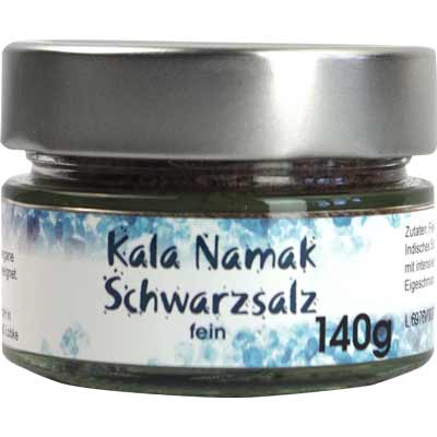 Salz Kala-Namak fein  Indisches Schwarzsalz   Vegan  BARRIQUE-Feine Manufaktur Kalanamak Indien 140g-Glas