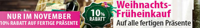 Geschenke Frhbestellung - 10%Rabatt im November